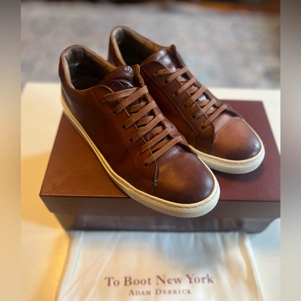 To Boot New York Men's Brown Leather Sneakers